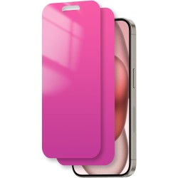 Maxsnacy Compatible With iPhone 15/14 pro Privacy Screen Protector 6.1 Inch Anti Blue Light for iPhone15 Tempered Glass 28° Rose red Gradient Anti-Spy Easy Installation Full Coverage Anti-Scratch